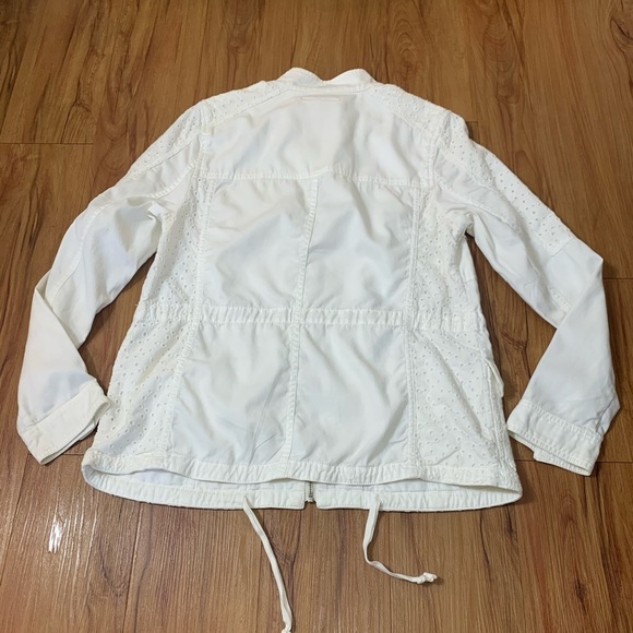 Anthropologie Hei Hei Marais Eyelet Anorak  White Jacket - Picture 6 of 14